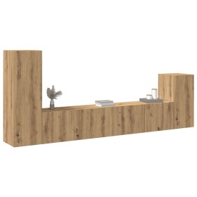 Mueble para TV de pared madera contrachapada artesanal 4