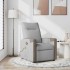 Sillón de masaje reclinable de tela gris