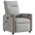 Sillón de masaje reclinable de tela gris