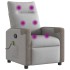 Sillón de masaje reclinable de tela gris