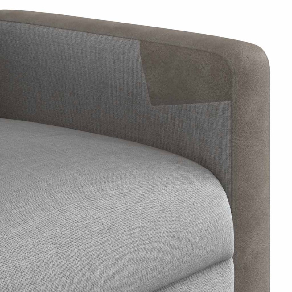 Sillón de masaje reclinable de tela gris