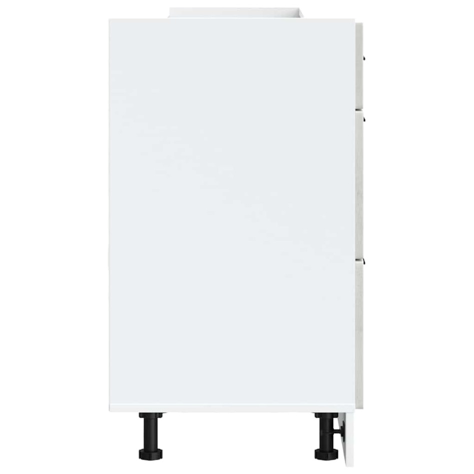 Mueble bajo de cocina porto gris cemento madera