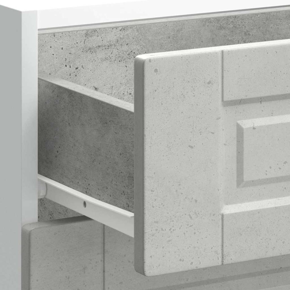 Mueble bajo de cocina porto gris cemento madera