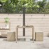 Taburetes de jardín con cojines 2 uds beige 40x40x43