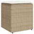 Taburetes de jardín con cojines 2 uds beige 40x40x43