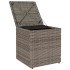 Taburetes de jardín con cojines 2 uds gris 40x40x43