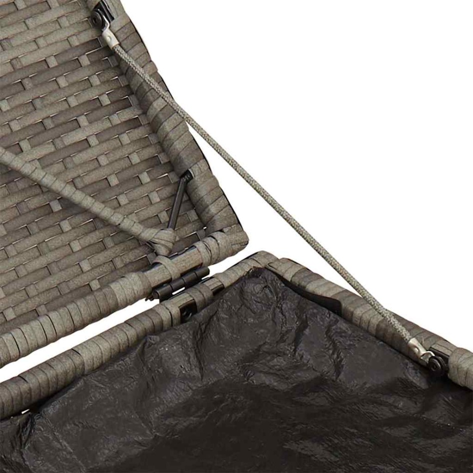 Taburetes de jardín con cojines 2 uds gris 40x40x43