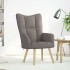 Sillón de relax de tela gris