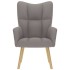 Sillón de relax de tela gris