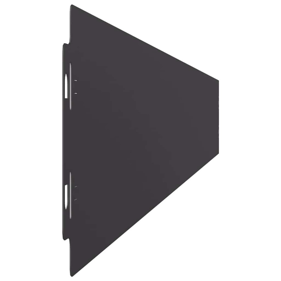 Bordes para césped 50 uds acero laminado frío negro 10x103