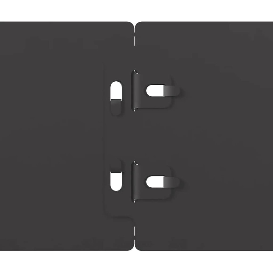 Bordes para césped 50 uds acero laminado frío negro 10x103