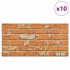 Paneles de pared 3D diseño de ladrillo 10 uds EPS marrón