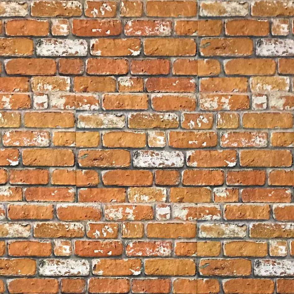 Paneles de pared 3D diseño de ladrillo 10 uds EPS marrón