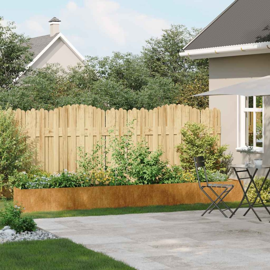 Jardinera oxidada 360x40x40 cm acero