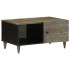 Mesa de centro de madera maciza de mango gris claro 80x50x40