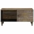 Mesa de centro de madera maciza de mango gris claro 80x50x40