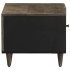 Mesa de centro de madera maciza de mango gris claro 80x50x40