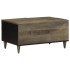 Mesa de centro de madera maciza de mango gris claro 80x50x40