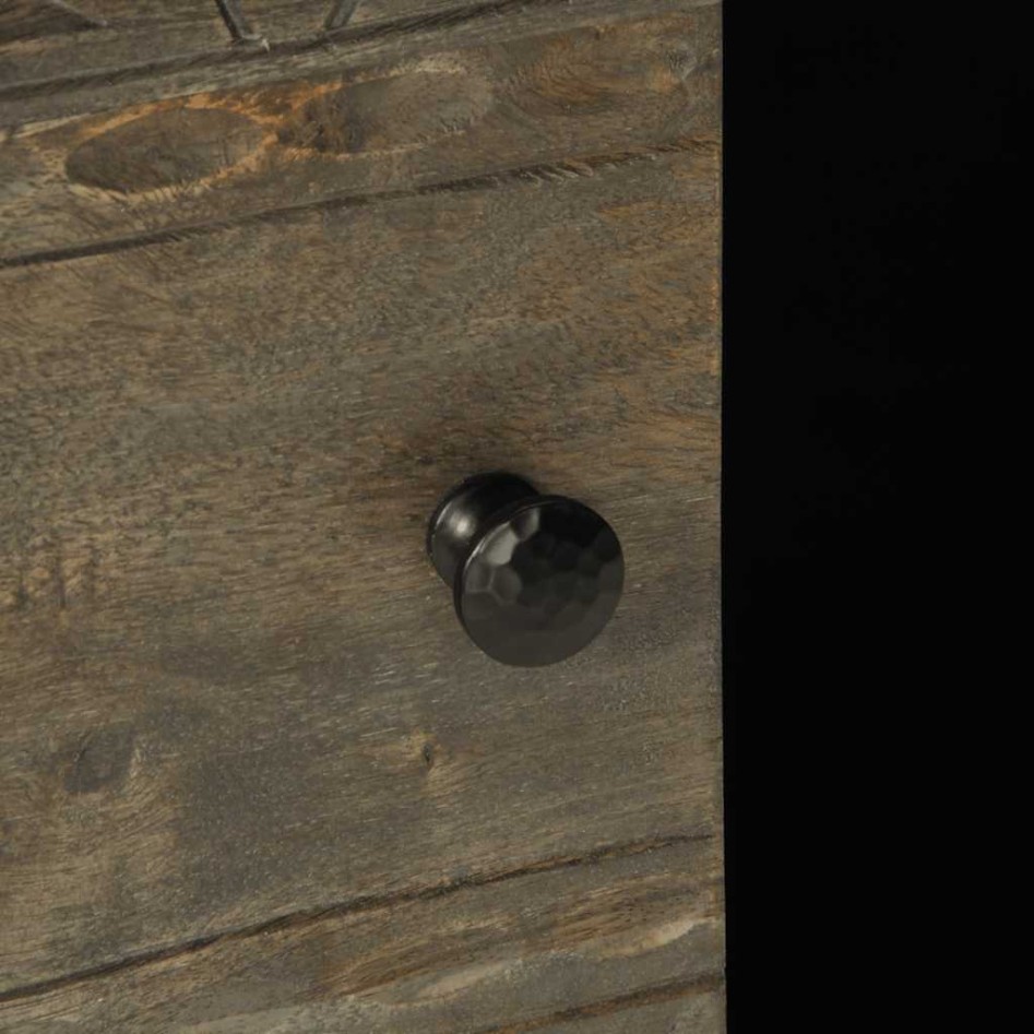 Mesa de centro madera maciza de mango gris claro 100x54x40