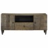 Mueble de TV madera maciza de mango gris claro 105x33,5x46
