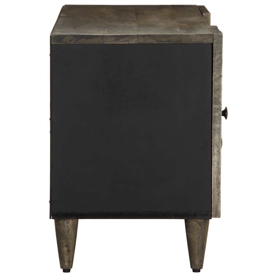 Mueble de TV madera maciza de mango gris claro 105x33,5x46