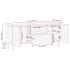 Mueble de TV madera maciza de mango gris claro 105x33,5x46