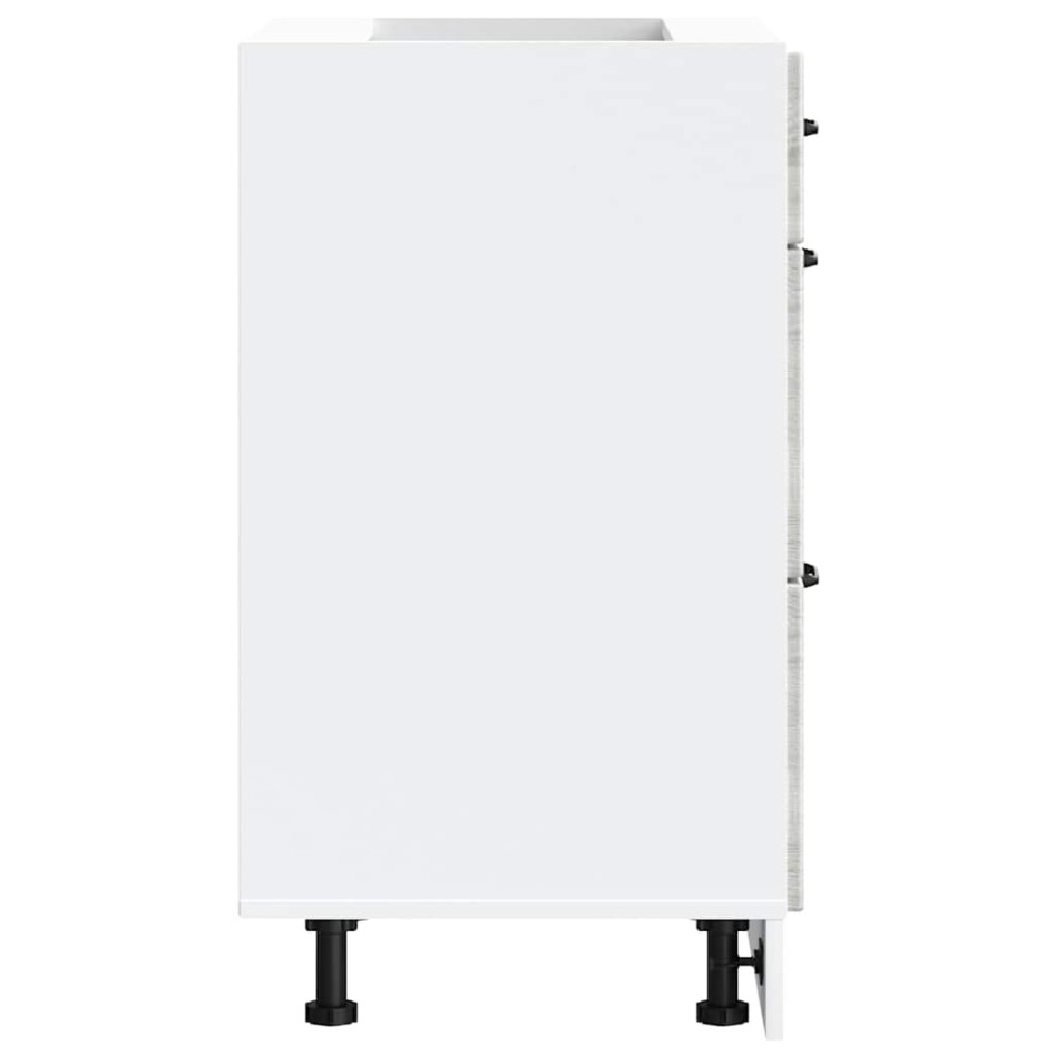 Mueble bajo de cocina Lucca madera contrachapada gris