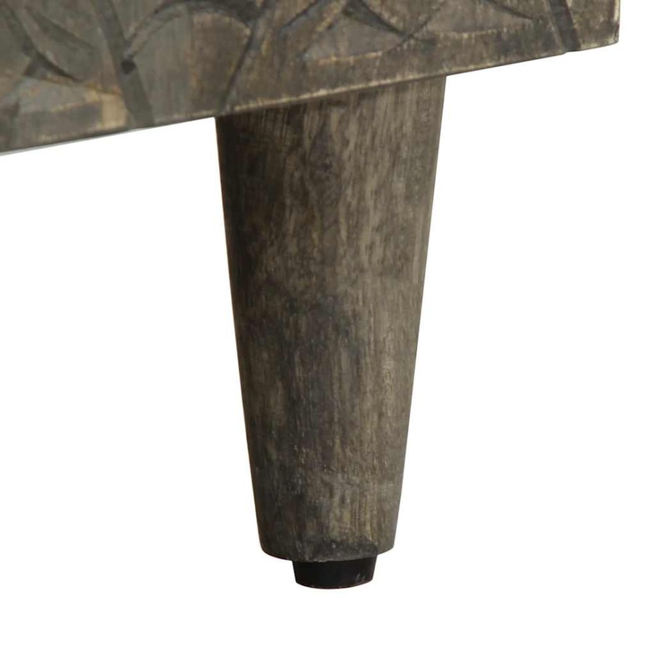 Aparador de madera maciza de mango gris claro 60x33,5x75