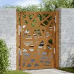 Puerta de jardín de acero desgastado diseño ligero 105x130 cm