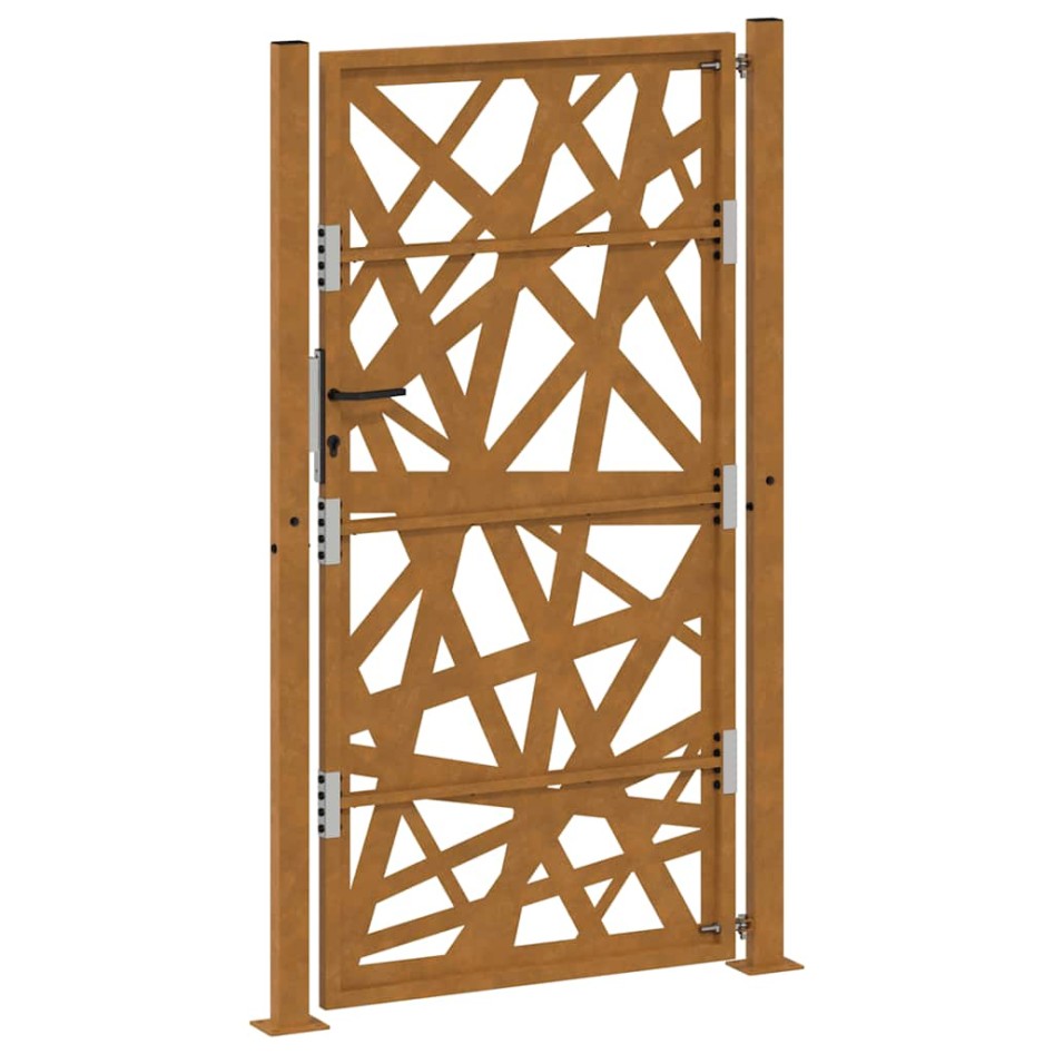 Puerta de jardín de acero desgastado diseño ligero 105x180