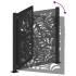 Puerta de jardín diseño ondulado de acero negro 105x106