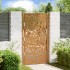 Puerta de jardín diseño llama acero desgastado 105x180
