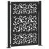 Puerta de jardín diseño de hoja de acero negra 105x130