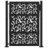 Puerta de jardín diseño de hoja de acero negra 105x130