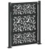 Puerta de jardín diseño de hoja de acero negra 105x130
