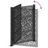 Puerta de jardín diseño de hoja de acero negra 105x130