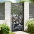 Puerta de jardín de diseño con raíl de acero negro 105x205