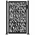 Puerta de jardín negra con diseño de carril de acero 105x155
