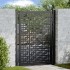 Puerta de jardín diseño en cruz de acero negra 105x130