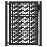 Puerta de jardín diseño en cruz de acero negra 105x130