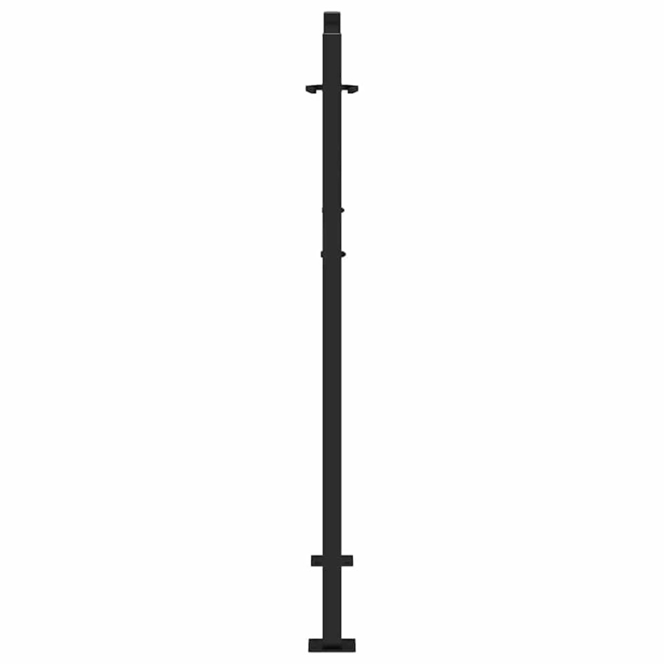 Puerta de jardín diseño en cruz de acero negra 105x130