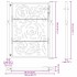 Puerta de jardín diseño llama acero desgastado 105x130