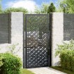 Puerta de jardín diseño en cruz de acero negra 105x180 cm
