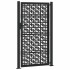 Puerta de jardín diseño en cruz de acero negra 105x180