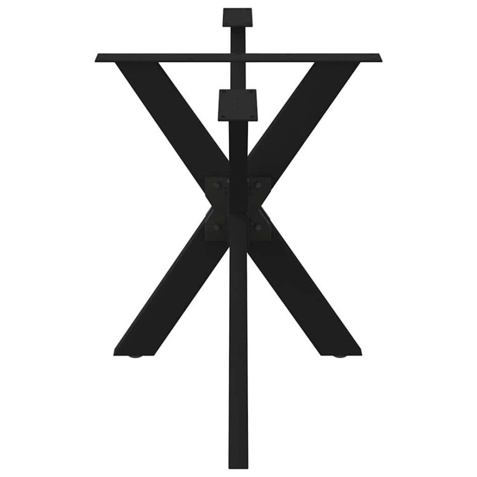 Pata de mesa comedor forma araña negra 120x68x(72-73) cm