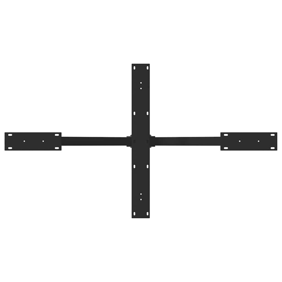 Pata de mesa comedor forma araña negra 120x68x(72-73) cm