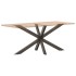 Pata mesa comedor forma araña natural 150x78x(72-73) cm
