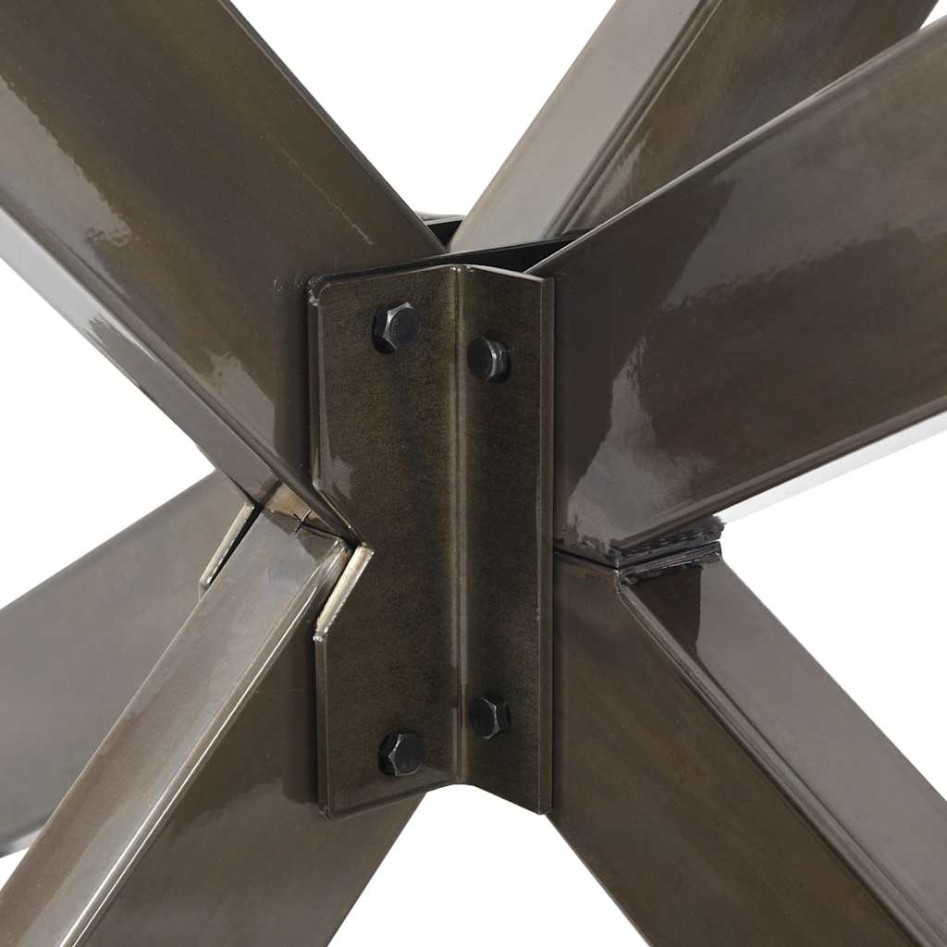 Pata mesa comedor forma araña natural 150x78x(72-73) cm