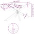 Pata mesa comedor forma araña natural 150x78x(72-73) cm