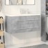 Set muebles de baño 2 piezas madera contrachapada gris